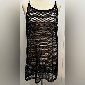 Mesh Swimsuit Bathing Suit Cover Up Dress Black Sz MED NEW!